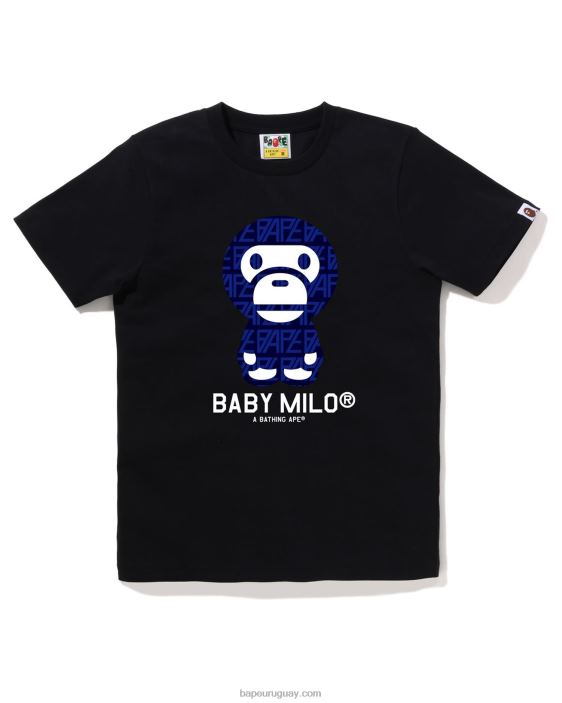camiseta milo bebé con monograma del logo mujer negro 26D80851 A Bathing Ape