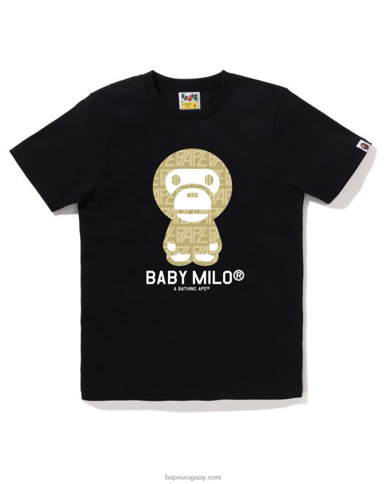 camiseta milo bebé con monograma del logo mujer negro 26D80852 A Bathing Ape