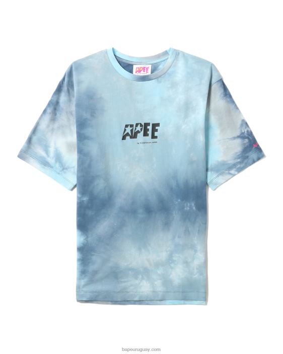 camiseta tie-dye con abertura gráfica mujer azul 26D80847 A Bathing Ape