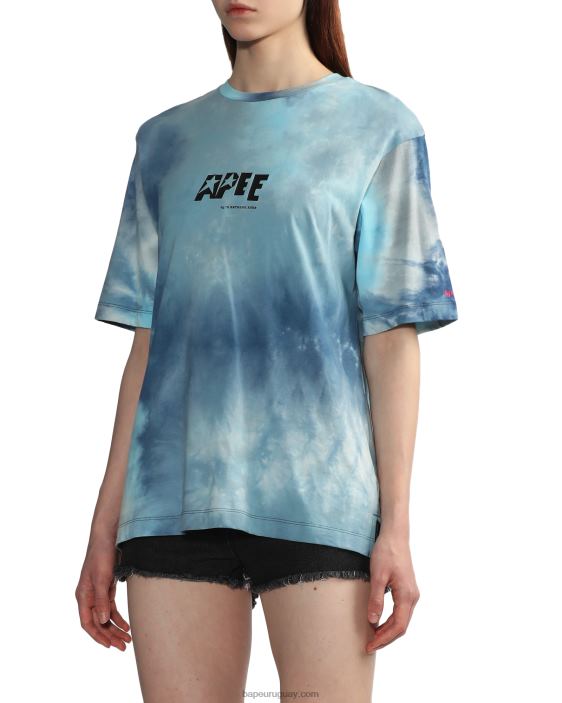 camiseta tie-dye con abertura gráfica mujer azul 26D80847 A Bathing Ape
