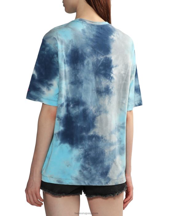 camiseta tie-dye con abertura gráfica mujer azul 26D80847 A Bathing Ape
