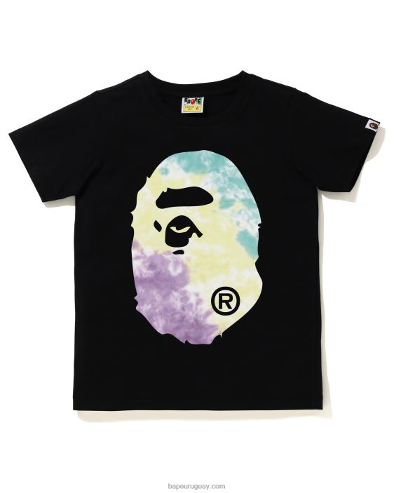 camiseta tie-dye con cabeza grande mujer negro 26D80999 A Bathing Ape