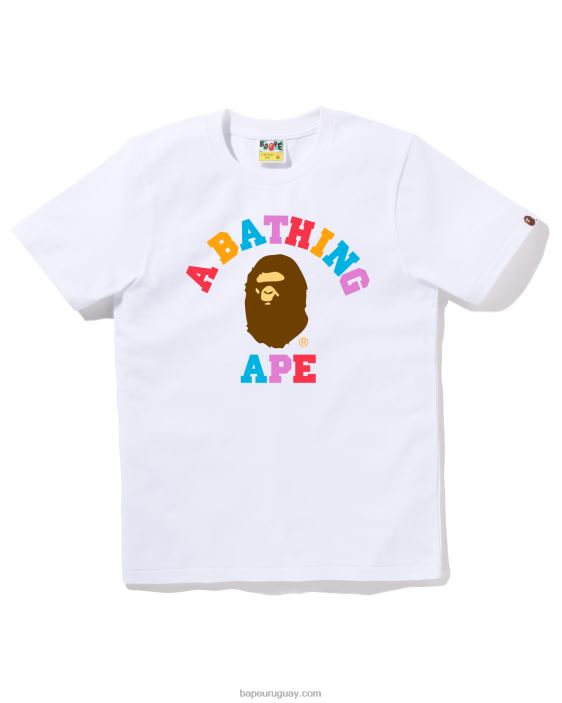 camiseta universitaria de colores mujer blanco 26D80783 A Bathing Ape