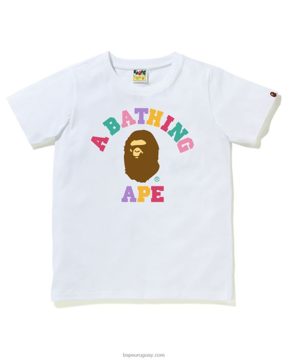 camiseta universitaria de colores mujer blanco 26D80984 A Bathing Ape