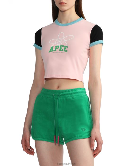 parte superior gráfica mujer rosa 26D80801 A Bathing Ape