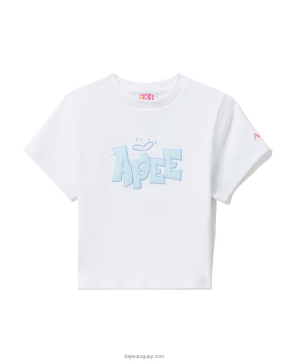 playera de corte slim con gráfico mujer blanco 26D80838 A Bathing Ape