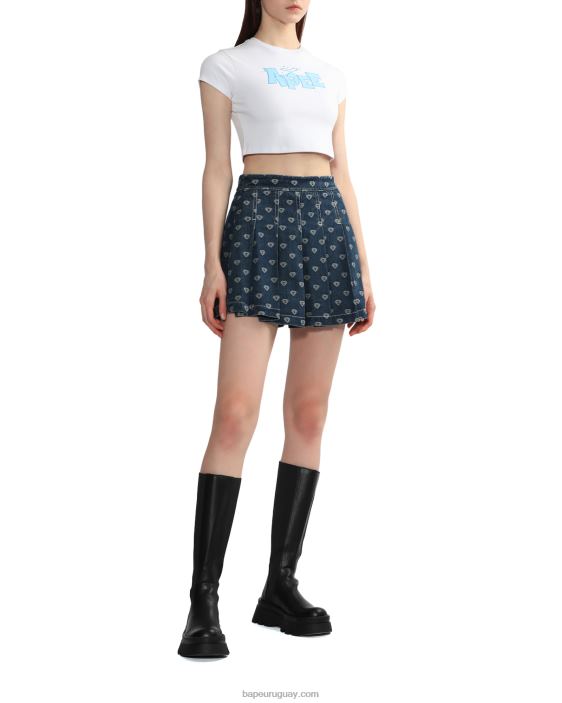 playera de corte slim con gráfico mujer blanco 26D80838 A Bathing Ape