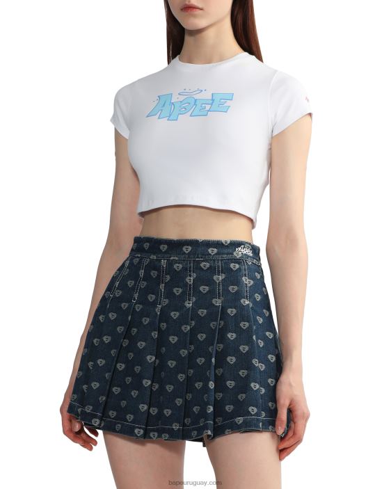 playera de corte slim con gráfico mujer blanco 26D80838 A Bathing Ape