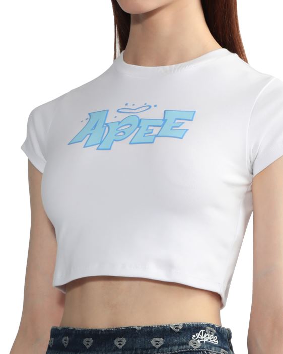 playera de corte slim con gráfico mujer blanco 26D80838 A Bathing Ape