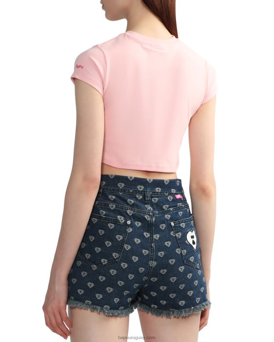 playera de corte slim con gráfico mujer rosa 26D80837 A Bathing Ape