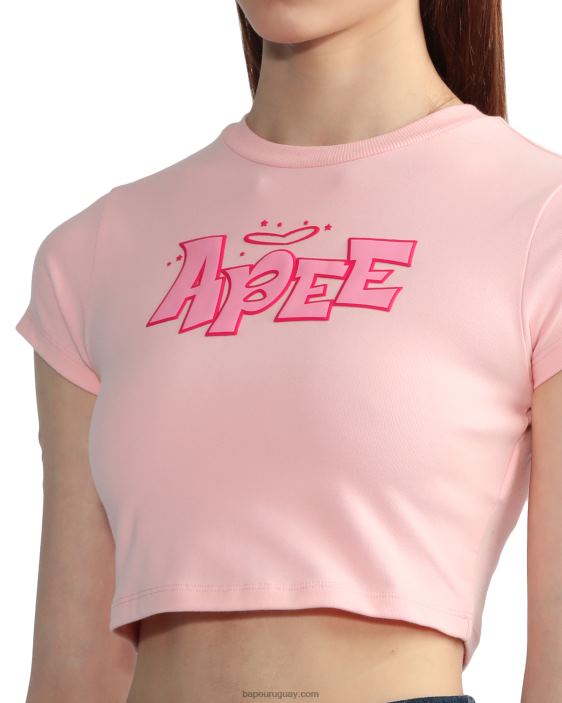 playera de corte slim con gráfico mujer rosa 26D80837 A Bathing Ape