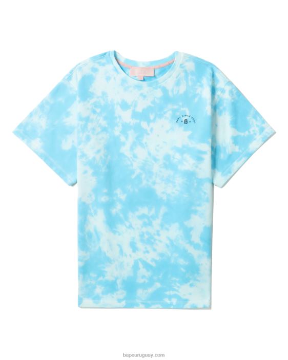 playera tie-dye con logo mujer azul 26D80791 A Bathing Ape