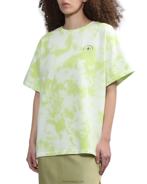 playera tie-dye con logo mujer verde claro 26D80790 A Bathing Ape