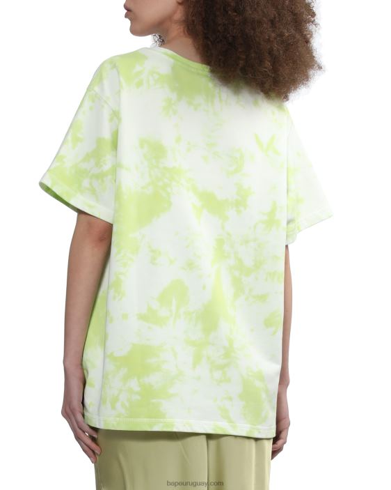 playera tie-dye con logo mujer verde claro 26D80790 A Bathing Ape