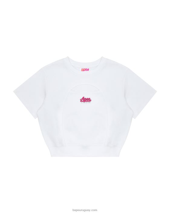 sudadera corta con logo mujer blanco 26D80945 A Bathing Ape