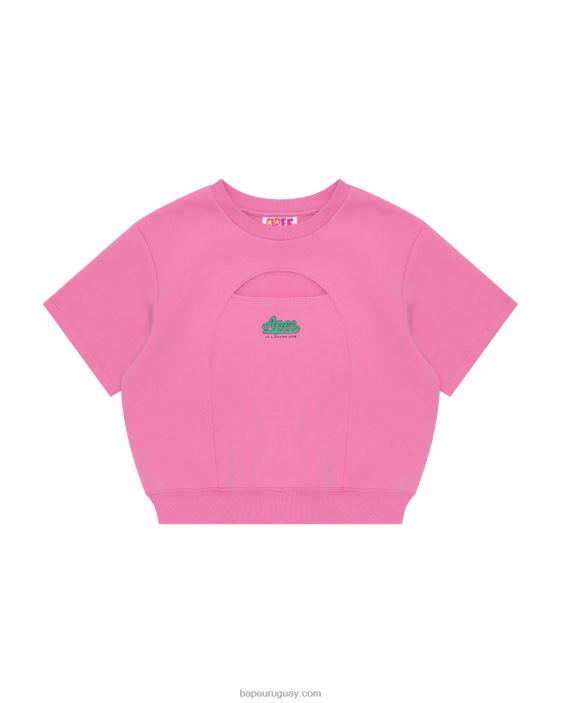 sudadera corta con logo mujer rosa 26D80944 A Bathing Ape