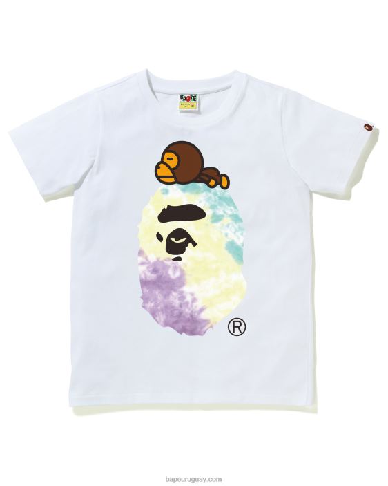tie-dye milo en camiseta grande mujer blanco 26D80994 A Bathing Ape