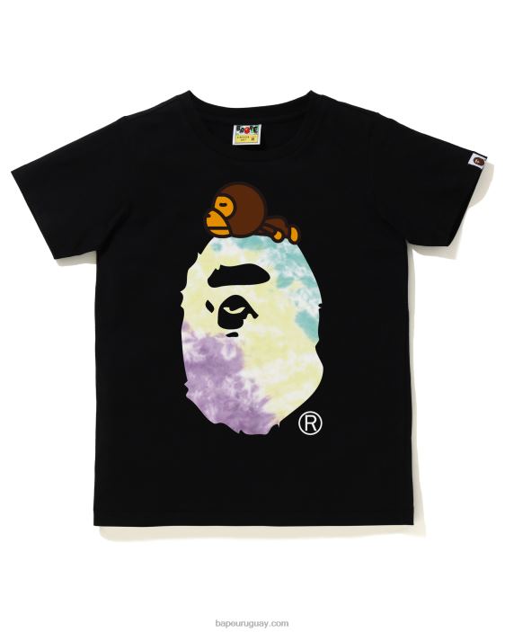 tie-dye milo en camiseta grande mujer negro 26D80993 A Bathing Ape