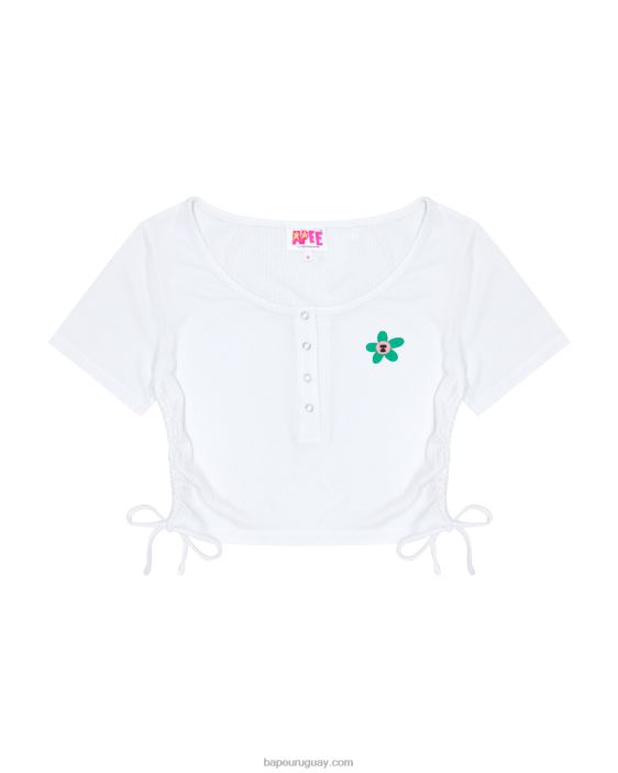 top corto con cordón y logo mujer blanco 26D80935 A Bathing Ape