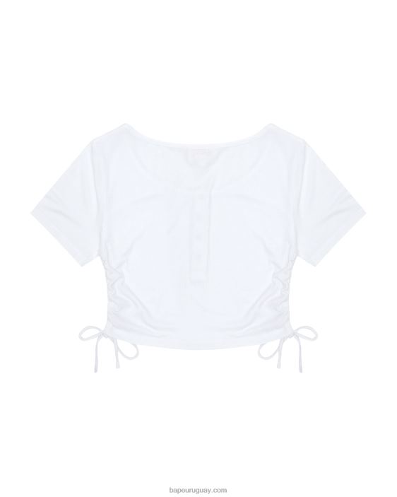 top corto con cordón y logo mujer blanco 26D80935 A Bathing Ape