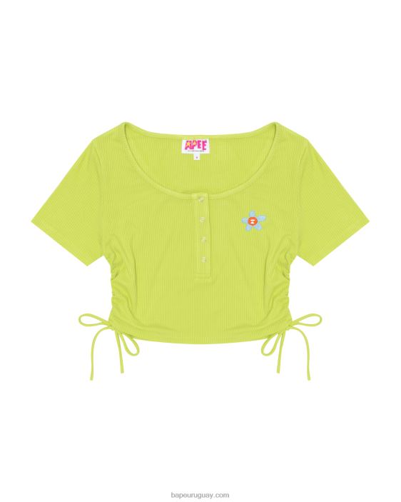 top corto con cordón y logo mujer verde claro 26D80933 A Bathing Ape