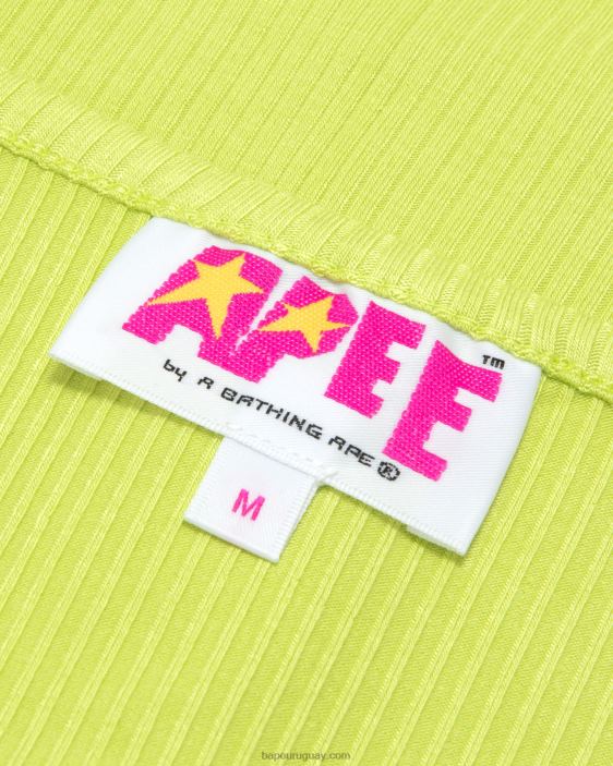 top corto con cordón y logo mujer verde claro 26D80933 A Bathing Ape