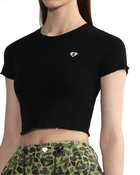 top corto con logo mujer negro 26D80822 A Bathing Ape