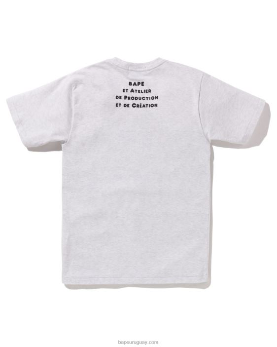 x a.p.c. camiseta ancha milo mujer gris 26D80903 A Bathing Ape