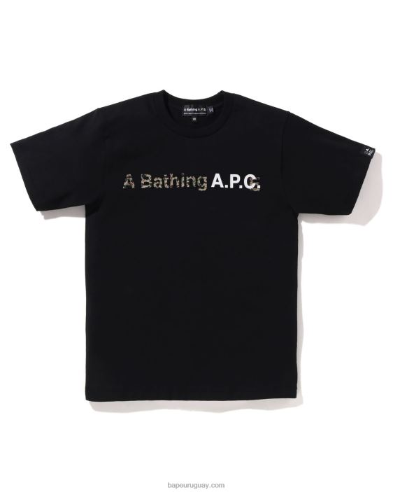 x a.p.c. una camiseta ancha mujer negro 26D80900 A Bathing Ape