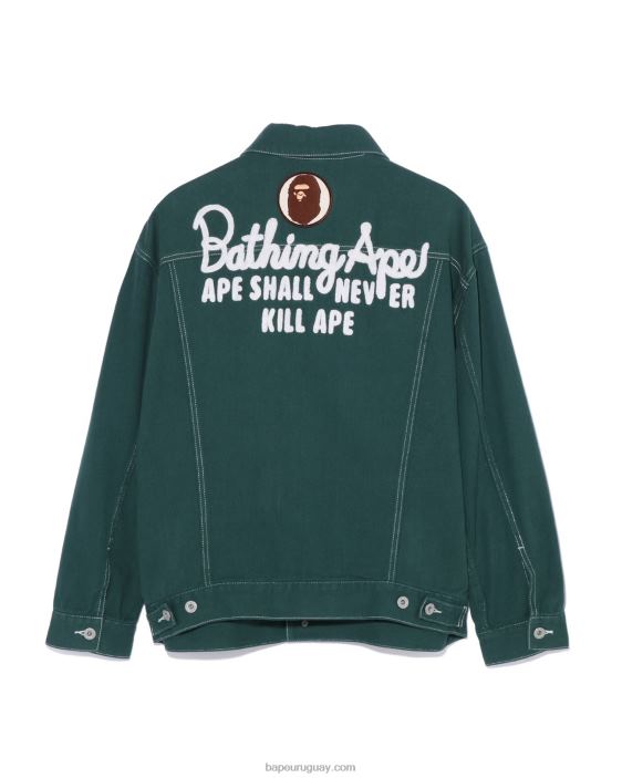 chamarra de sarga de color oversize Champion mujer selva profunda 26D80911 A Bathing Ape