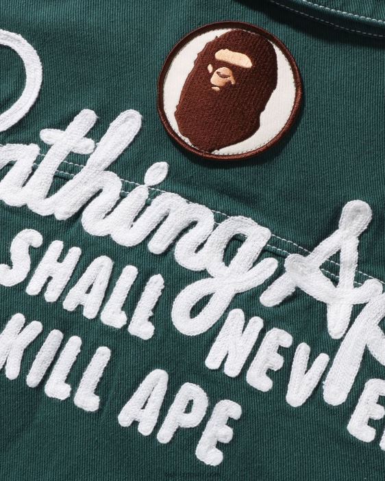 chamarra de sarga de color oversize Champion mujer selva profunda 26D80911 A Bathing Ape