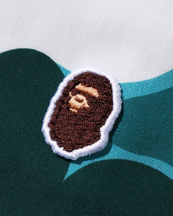 chamarra extragrande con cremallera de camuflaje mujer menta 26D801021 A Bathing Ape