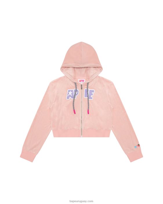 chaqueta de terciopelo mujer rosa 26D801051 A Bathing Ape