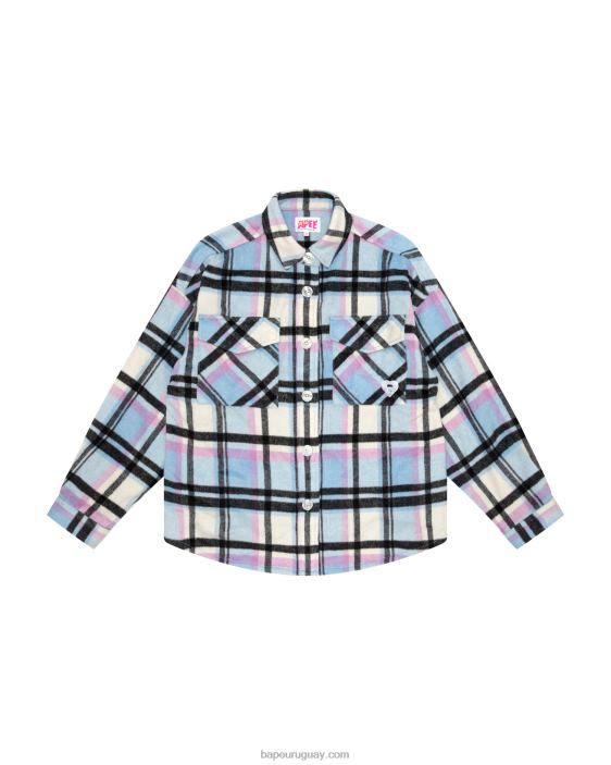 camisa a cuadros mujer azul 26D801024 A Bathing Ape