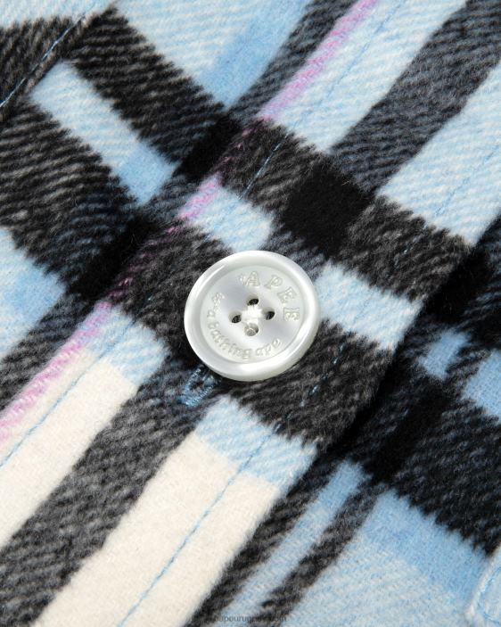 camisa a cuadros mujer azul 26D801024 A Bathing Ape