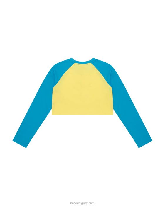 playera raglán de manga larga con gráfico mujer azul 26D801052 A Bathing Ape