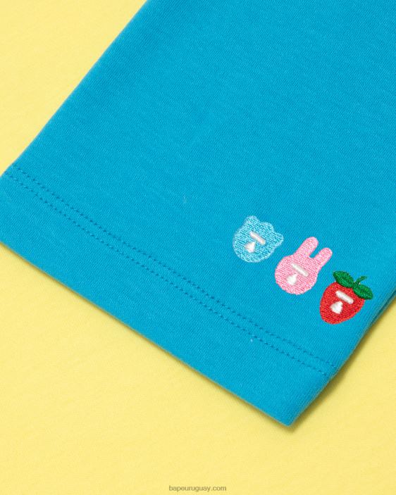 playera raglán de manga larga con gráfico mujer azul 26D801052 A Bathing Ape