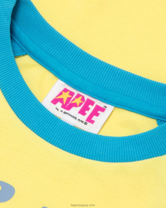 playera raglán de manga larga con gráfico mujer azul 26D801052 A Bathing Ape