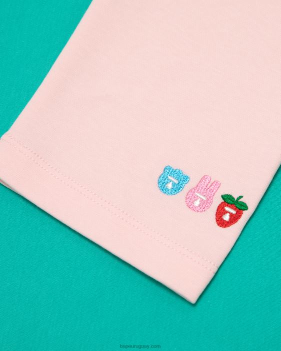 playera raglán de manga larga con gráfico mujer rosa 26D801053 A Bathing Ape