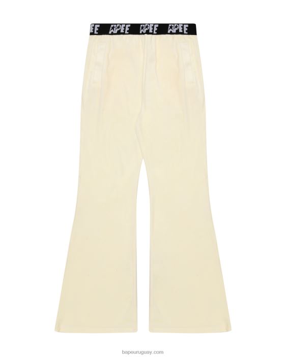 joggers de terciopelo mujer blanco 26D801041 A Bathing Ape