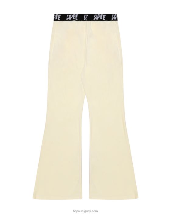 joggers de terciopelo mujer blanco 26D801041 A Bathing Ape
