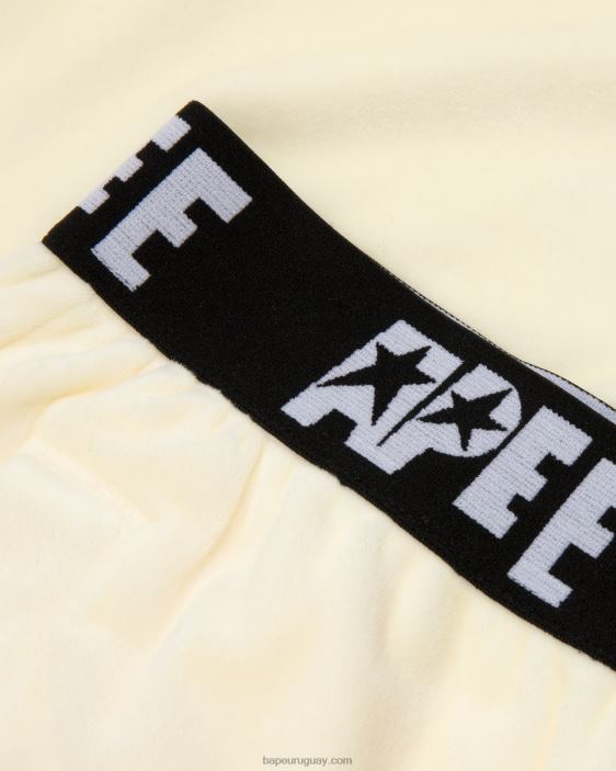 joggers de terciopelo mujer blanco 26D801041 A Bathing Ape