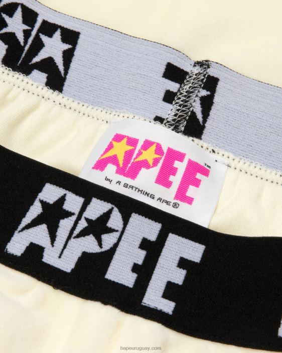 joggers de terciopelo mujer blanco 26D801041 A Bathing Ape