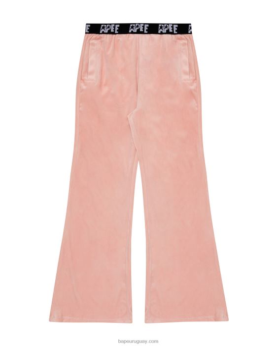 joggers de terciopelo mujer rosa 26D801042 A Bathing Ape