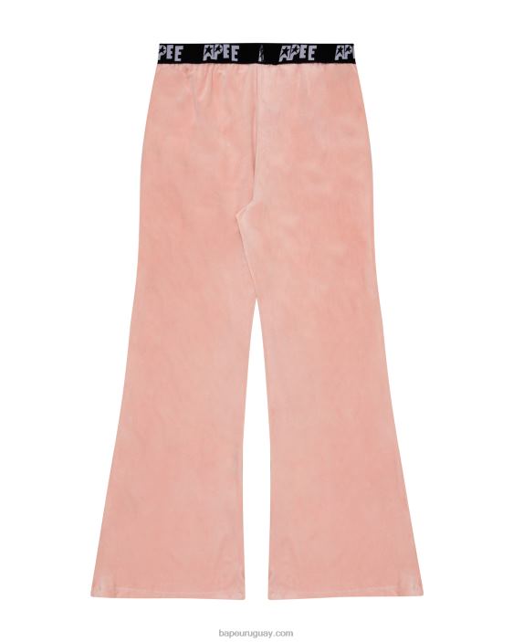 joggers de terciopelo mujer rosa 26D801042 A Bathing Ape