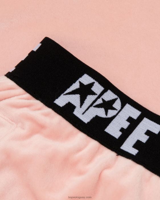 joggers de terciopelo mujer rosa 26D801042 A Bathing Ape
