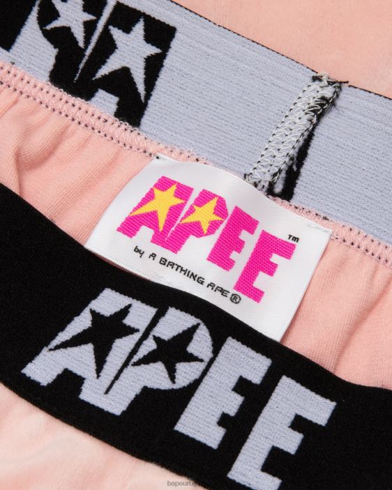 joggers de terciopelo mujer rosa 26D801042 A Bathing Ape