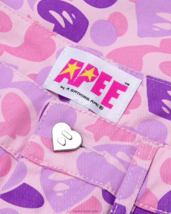 pantalones cargo estampados mujer Violeta 26D80950 A Bathing Ape