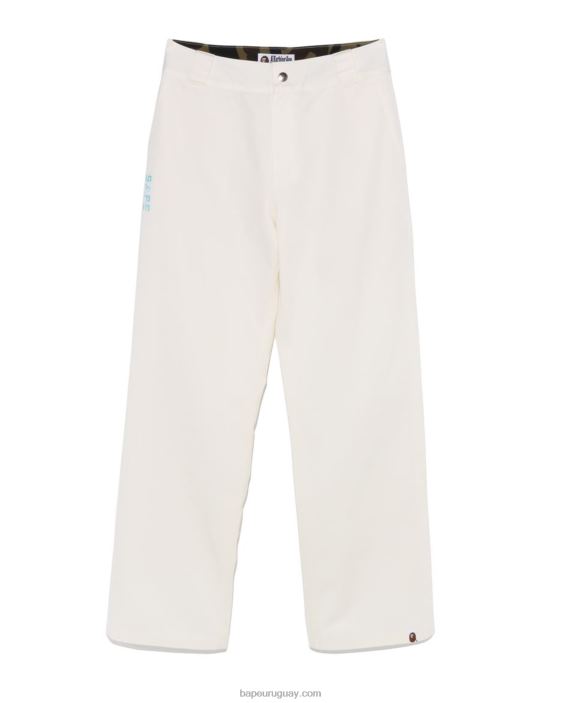 pantalones chinos de trabajo mujer blanco 26D80885 A Bathing Ape
