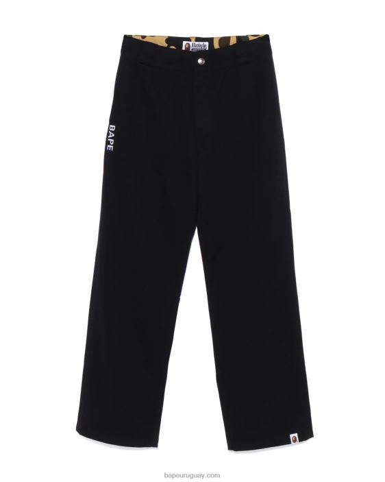 pantalones chinos de trabajo mujer negro 26D80884 A Bathing Ape